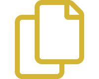 A gold icon of two overlapped pages